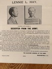 Antique Wanted Poster Deserter Us Army Pre Ww1 11th Cavalry Fort Oglethorpe 1911
