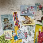 Lot Of 50 Vintage Greeting Cards Birthday Ephemera Baby Marriage Christmas Craft