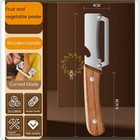 2pack 2 In 1 Wooden Handle Multi Functional Vegetable Peeler With Bottle Opener