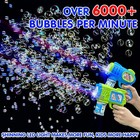 2 Pack Bubble Gun Machine For Kids  Automatic Light Up Bubble Blower With 4 B   