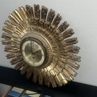 Vintage 16  Syroco Atomic Starburst Clock Battery Operated Works  Midcentury