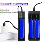 18650 Battery Charger 1 2 4 Slots Dual 18650 Charging 3 7v Rechargeable Lithium