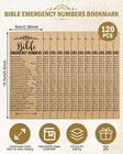 120 Pcs Bible Emergency Numbers Bookmark  Christian Bookmarks  Religious Bibl   