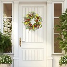 18  Artificial Floral Wreath With Eucalyptus Leaves - Summer Front Door Decor  G