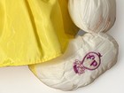 Vtg Fisher Price Puffalump Yellow Cat Kitten In Dress 17    Nylon Plush  1986 