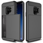 For Samsung Phone Case Slide Card Slot Wallet Heavy Duty Shockproof Armor Cover