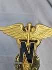 Nurse Pin  n  Goldtone With Enamel Tie Tac Hat Pin Lapel Wings