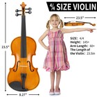 4 4 Full Size Acoustic Violin Set Adult Student Fiddle School W  Case  Bow   Ros