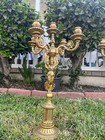 Vintage Pair Of Angel Figure 5 Arms Candelabras