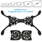 Dual Usb Cooling Fan Pad Foldable Slim Fans Cooler Stand For Laptop Notebook Lot