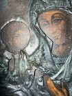 17th Century Antique Russian Icon Saint Mary And Baby Jesus
