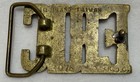 Men s Gold Metal Rectangular Western Belt Buckle Initials  eric  Fits 1 5  Belt
