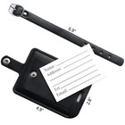 Luggage Bag Tags Leather Travel Id Labels Suitcase Name Tags With Snap - Set    