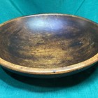 Lovely Primitive Hand Turned Wood Bowl Antique Late 1800s Wooden Dough Bowl