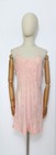 Vintage 1930s 1940s Pink Silk Jacquard Embroidered Step In Lingerie Slip Teddy