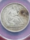 1861 O Seated Liberty Half Dollar Anacs F12 Wb104 W15 Csa Reverse Confederate