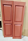 Ekena Millwork Vinyl Raised Panel Shutters 14 75in W X 55in H Burgundy Red Pair