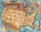 11x14 Indian Tribe Map Poster Photo Native Americans United States Tribes