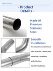 3  Od  Stainless Exhaust Pipe Kit Straight Mandrel Bend Diy T304 Tubing Set 8pcs