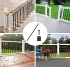50 Pack 26  Black Aluminum Deck Balusters With Connectors  Screws For Railings 