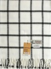 Men s Winter Scarf check-plaid Black White Cashmere Feel Warm Soft unisex