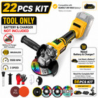 Cordless Angle Grinder For Dewalt 20v Max 4-1 2 5  Brushless 22pcs Accessory Kit