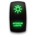 20a 12v Laser Etched Toggle Switch - Green - Interior Lights