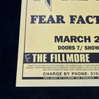 1996 Iron Maiden Concert Poster Fillmore  Ca Bill Graham