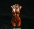 Old China Chinese Boxwood Wood Carving Art Beauty Belle Statue Sculpture 08