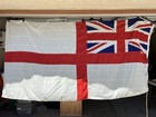 Original British Royal Navy White Ensign Flag - Post Ww2   1950s - Wool