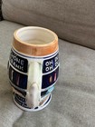 Vintage German Beer Stein  oh Du Schone Schnitzelbank  Raised Relief Pics  Japan