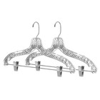 Whitmor 9 5 In  H X 16 75 In  W X 1 In  L Plastic Clear Suit Hanger 2 Pk
