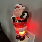 Plastic Santa Claus Electric Christmas Night Light With Light Bulb Works