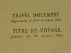 1953 Travel Document London Agreement 1946 U k 