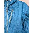 Outdoor Research Pertex Shield Lightweight Blue Hooded Rain Jacket Women Small