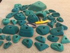 40  Green Rock Climbing Holds  Standard Bolt-on  Mix Of Grips Shapes   Style
