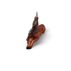 Vintage 1990s Hand Painted Ceramic Unicorn And Baby Figurine Bronze Color