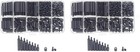 320pcs M2 5 Nylon Hex Spacer Standoffs Screws Nuts Kit - Male-female Black  2 Pa