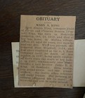 Antique Victorian J  p  Coats Spool Cotton Box W  Vintage Obituary   Poem Empty
