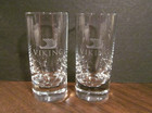 2 X Viking Cruise Line Cordial Shot Glass Set Lot Beverage V2