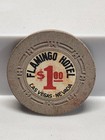 Vintage  1 Flamingo Casino Poker Chip Las Vegas Nevada Gambling Token