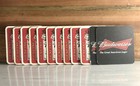 Vintage Beer Coasters Budweiser Genuine Beer  Double Sided Lot Of 12