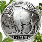 Vintage Buffalo Nickel Biker Belt Tack Conchos - Pack Of 10 Antique Silver Repro