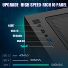 Gaming Pc Case  Atx Cpmputer Case With 3 Non-led Fans Pre-installed type-c Fu   
