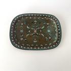 Plate Japanese Old Enamel Partitioned And Bronze     Period Meiji  End Xixth