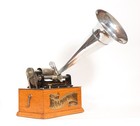 Exceptional 1897 Columbia Type A Phonograph W orig   Aluminum Horn   Much More
