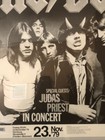 Ac dc Vintage Poster Highway To Hell Judas Priest 11 23  79 Atlantic 50-628