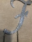 Rhinestone Crystal Silver Letter F Cake Topper Decoration 5    High