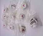 Lot Of 10 Vintage Nos Ceramic Cabinet Or Drawer Pull Knobs Pink Rose Design