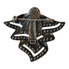 Vintage Art Deco 1950s Sterling Silver Rhinestone Enamel Ribbon Brooch Pin